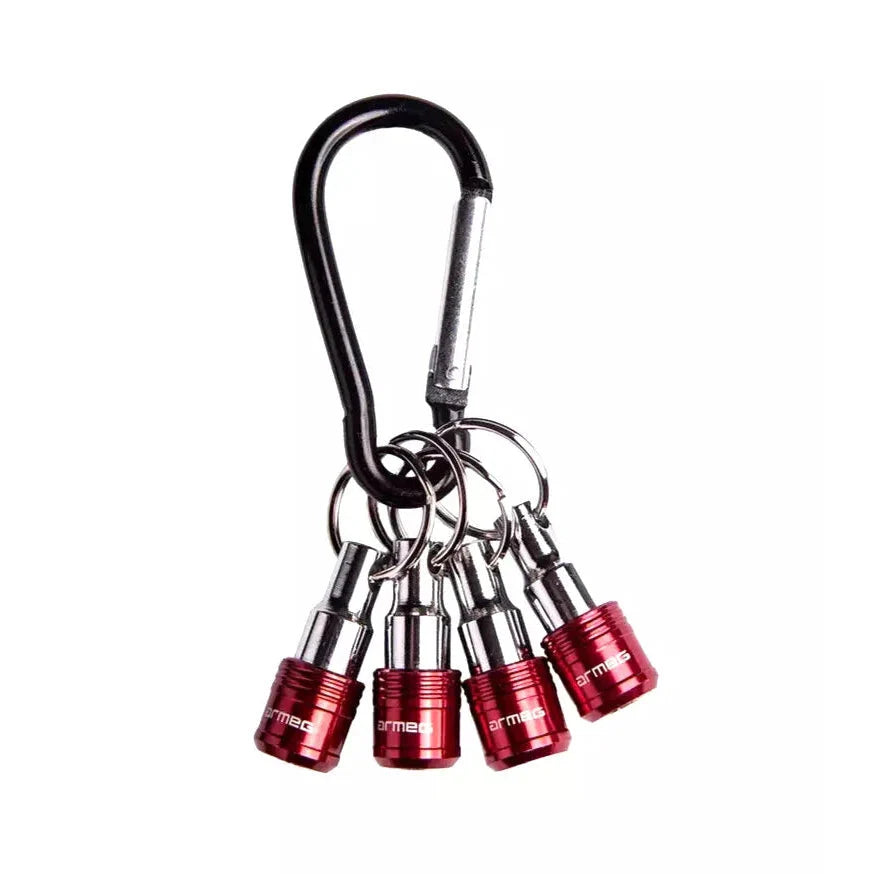 Armeg TIMBLBH4PK 4 Piece Bit Holder & Belt Carabiner For Screwdriver Bits