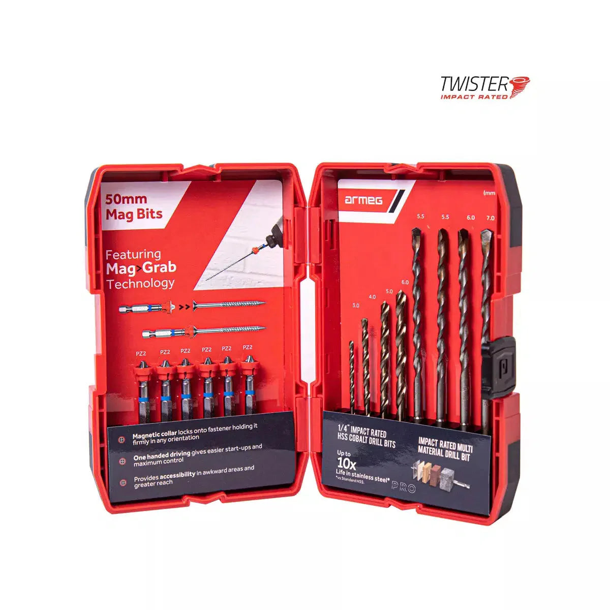 Armeg TW14PCSET 14 Piece Twister Drill-Drive Set