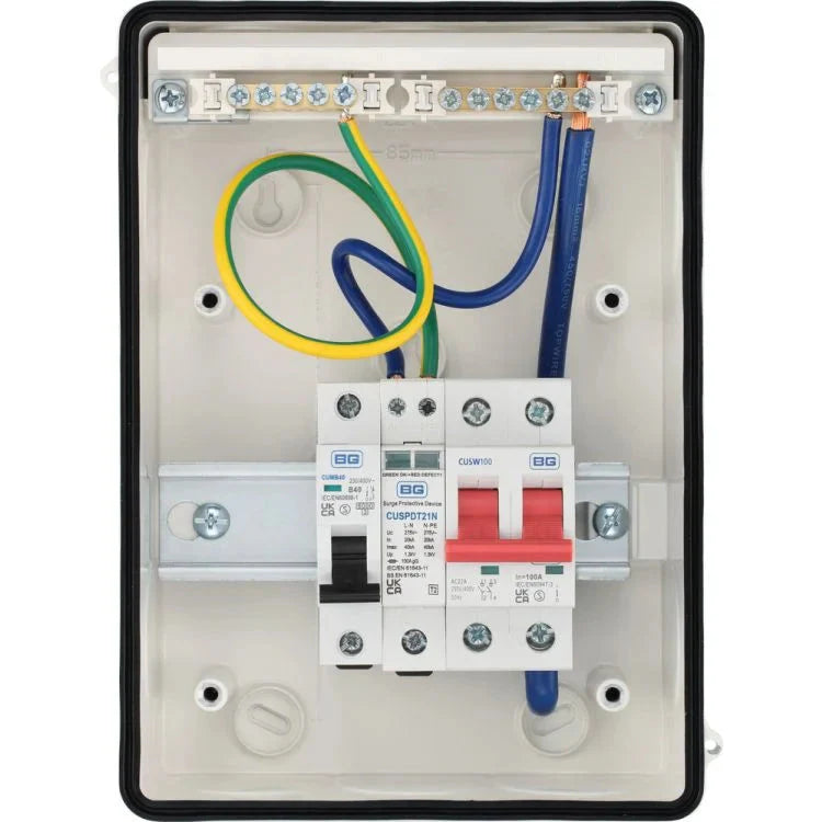 BG SyncEV CFEV6W-01 Consumer Unit with 100A Main Switch & 40A MCB