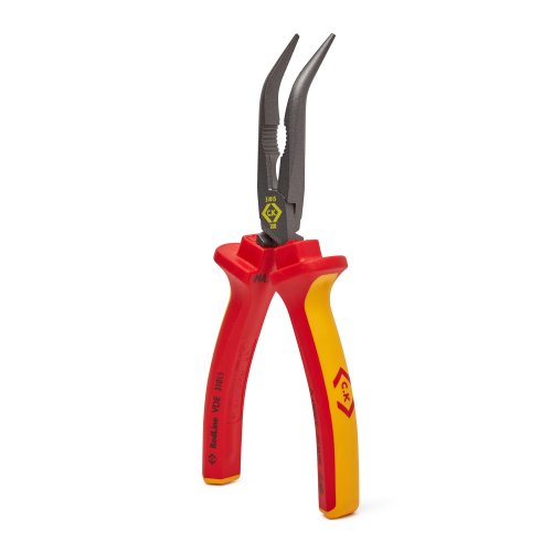 CK 431015 200mm VDE Bent Snipe Nose Pliers