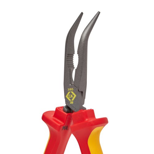 CK 431015 200mm VDE Bent Snipe Nose Pliers