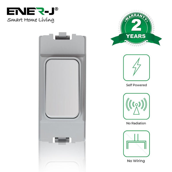 Enerj WS1070 Wireless Kinetic 1 Gang Switch MK Logic Style White