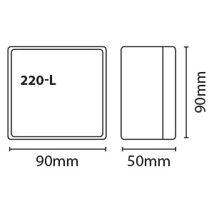 Eterna 220-L Plastic Adaptable Box 80x80x43mm Grey