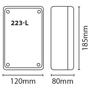 Eterna 223-L Plastic Adaptable Box 175x110x66mm Grey