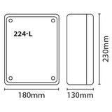 Eterna 224-L Plastic Adaptable Box 220x170x115mm Grey