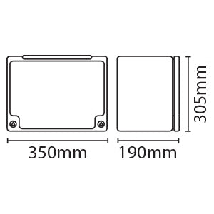 Eterna JSL242 350 x 305 x 190mm IP65 Enclosure Lockable