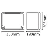 Eterna JSL242 350 x 305 x 190mm IP65 Enclosure Lockable