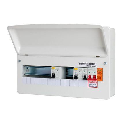 FuseBox F2010DXA 10 Way Dual RCD Consumer Unit SPD