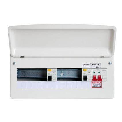 FuseBox F2011DA 11 Way Dual RCD Consumer Unit