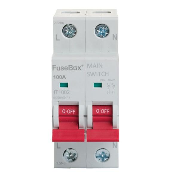 FuseBox IT1002 100A Double Pole Main Switch