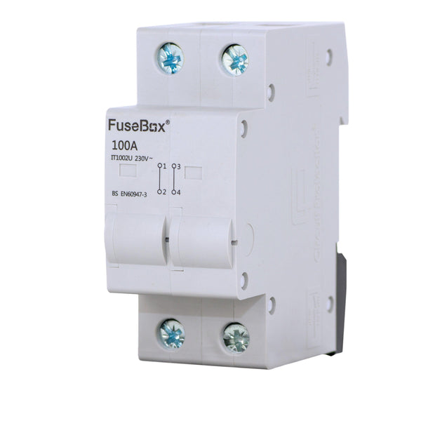 FuseBox IT1002U 100A 2 Pole Din Rail Connector