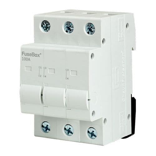 FuseBox IT1003U 100A 3 Pole Din Rail Connector