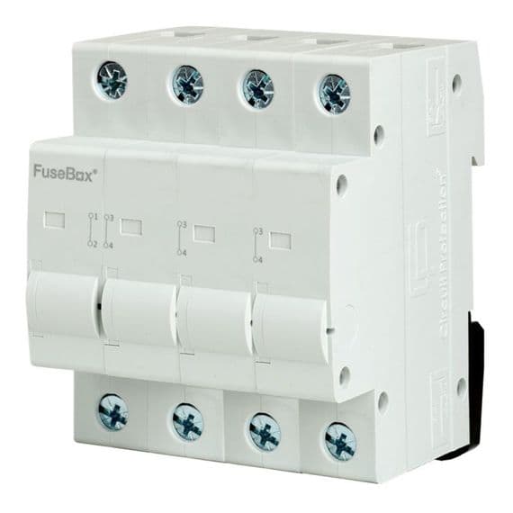 FuseBox IT1254U 125A 4 Pole Din Rail Connector