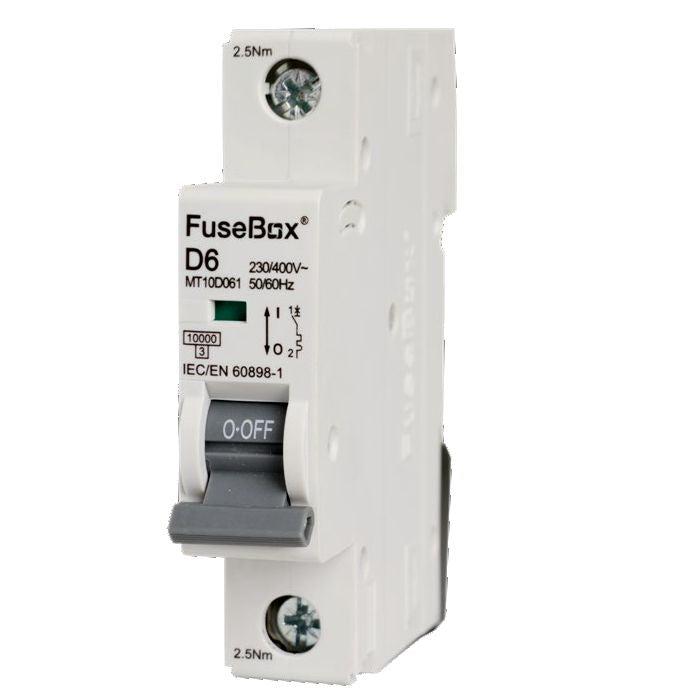 FuseBox Single Pole 10kA D Curve MCB