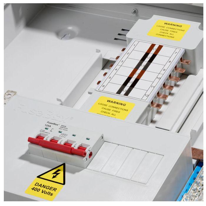 FuseBox TPN04FB 4 Way 125A Three Phase Board