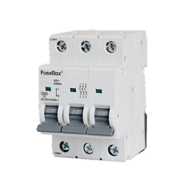 FuseBox Triple Pole 10kA C Curve MCB