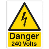 SES WLVHC3YB Danger 240V Self Adhesive Label