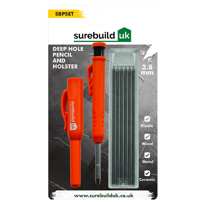 Surebuild SBPSET Deep Hole Pencil & Holster Set with 6 Replacement Leads