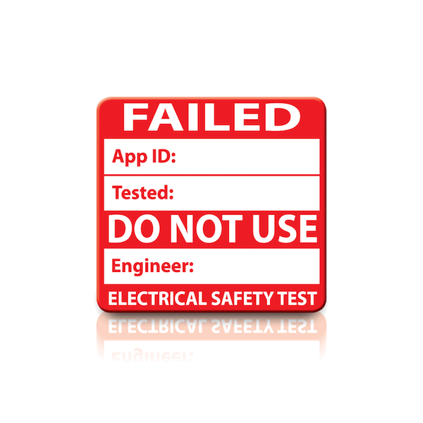 TIS TIS1617-200 Plug Top Fail Labels (Pack of 200)