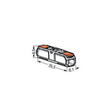 Wago 221-2411 Inline Compact Lever Connector 4mm Orange (Pack of 60)