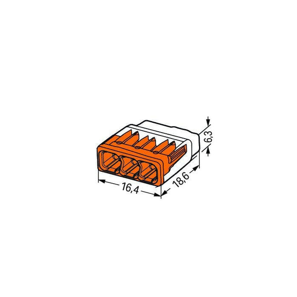 Wago 2773-403 Push Wire Connector 3 Terminal 100 Pack