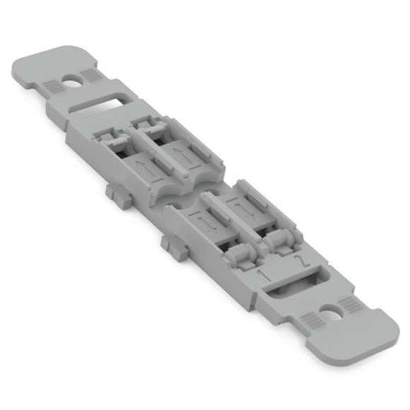 Wago 221-2502 Grey 2 Way Mounting Carrier With Strain Relief